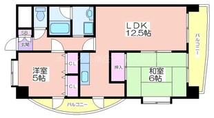 ペガサス2番館住之江の物件間取画像